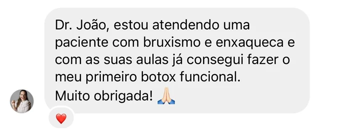 Depoimento 1 - Formação Especialista em Botox - João Pithon